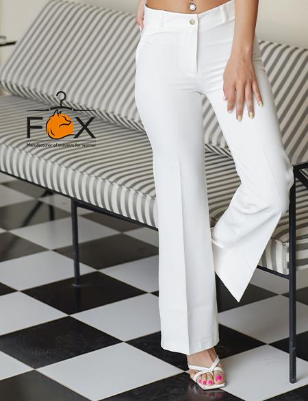 شلوار پارچه ای بوگاتی دمپا گشاد زنانه کد 25778